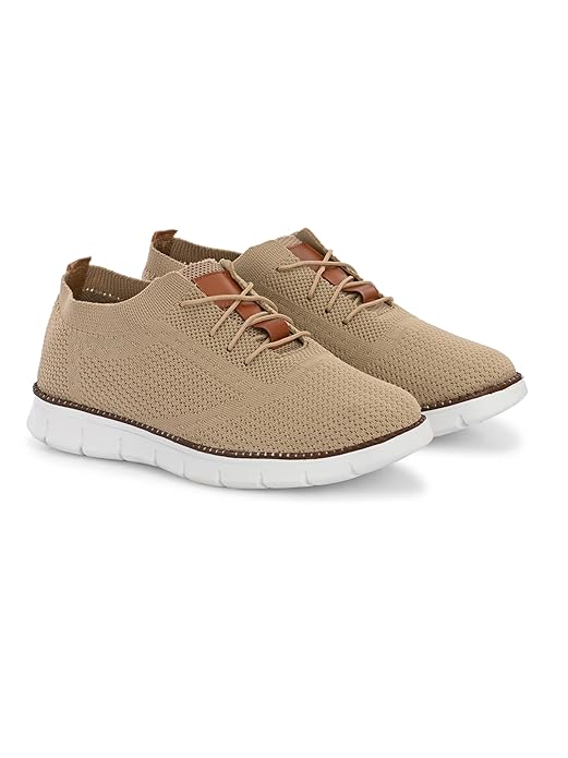 Men's Casual Dress Oxfords Net Shoes Breathable Knit Leisure Fashion Sneakers Lightweight Comfortable Walking Shoes