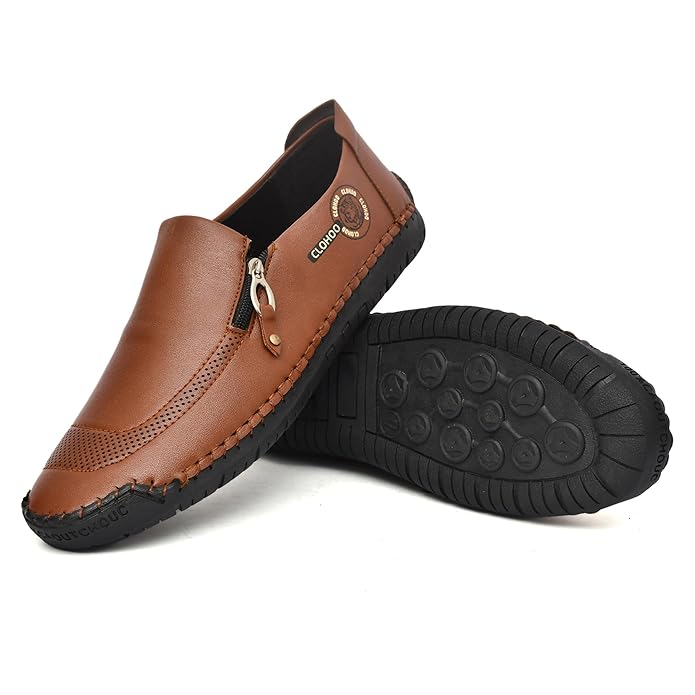 Karigar's Mens Causal Shoes | Loafers | Moccasins | Lighweight Slip-On's | Soft Cushioned Insole | Trendy Non Lace-up Deisgn | Stylish & Comfortable