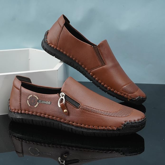 Karigar's Mens Causal Shoes | Loafers | Moccasins | Lighweight Slip-On's | Soft Cushioned Insole | Trendy Non Lace-up Deisgn | Stylish & Comfortable